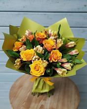 Букет цветов из:  Альстромерии и Розы в Большое Новосурино