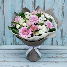 Букет цветов из:  Герберы, Альстромерии и Хризантемы #REPLACE_PRED# Большое Новосурино