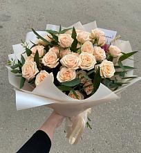 Букет Кремовые розы Латте в Большое Новосурино