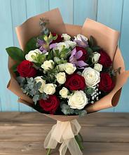 Букет цветов из:  Розы и Альстромерии #REPLACE_PRED# Большое Новосурино