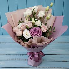 Букет цветов из:  Розы и Лизиантусы в Большое Новосурино