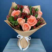 Букет цветов из:  Розы и Альстромерии в Большое Новосурино