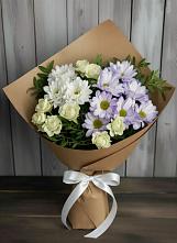 Букет цветов из:  Хризантемы и Розы в Большое Новосурино