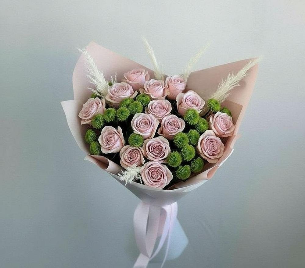 Букет цветов из: Розы и Хризантемы в Большое Новосурино