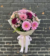 Букет цветов из:  Герберы и Хризантемы #REPLACE_PRED# Большое Новосурино