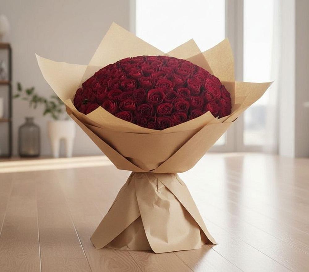Букет 101 Красная роза в Большое Новосурино