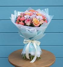 Букет цветов из:  Хризантемы и Розы в Большое Новосурино