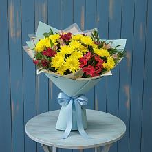 Букет цветов из:  Альстромерии и Хризантемы в Большое Новосурино