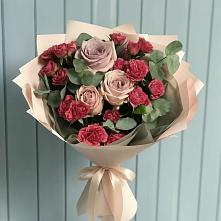 Букет цветов из:  Гвоздики и Розы в Большое Новосурино